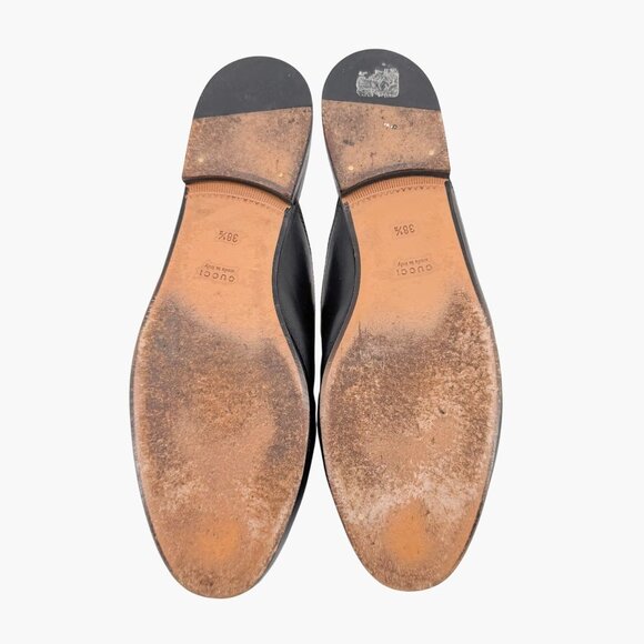 Gucci Princetown Horsebit Loafer Mule Size 38.5 US 8.5 Black Leather Flat Shoe - Picture 12 of 16